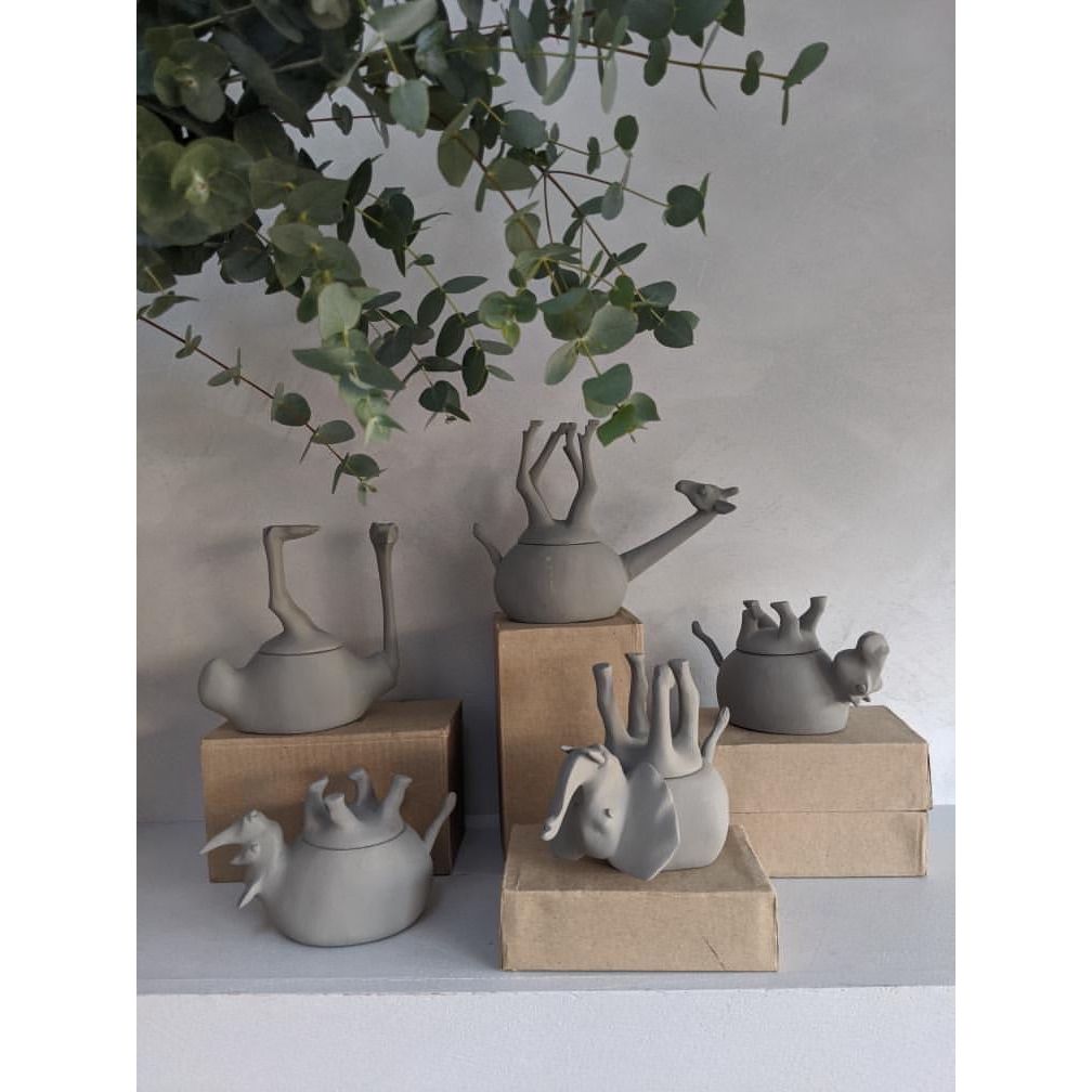 A Set of 5 Upside Down Jungle Animals - Matt Grey
