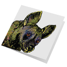 Load image into Gallery viewer, A Set of Greeting Cards (African Mammals -Wildebeest, Warthog, Giraffe, Zebra and Wild Dog)