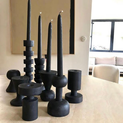 Jameela Candle Holders - Matte Black