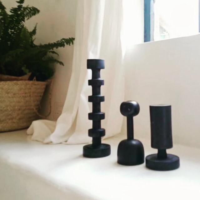 Jameela Candle Holders - Matte Black