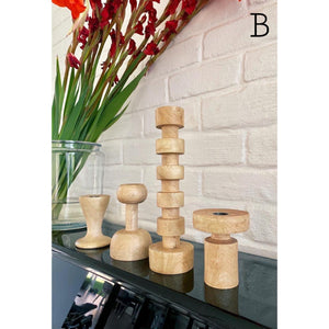 Jameela Candle Holders - Natural