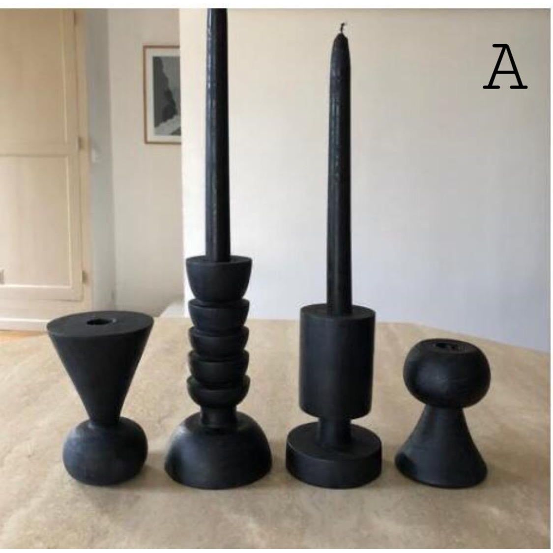 Jameela Candle Holders - Matte Black