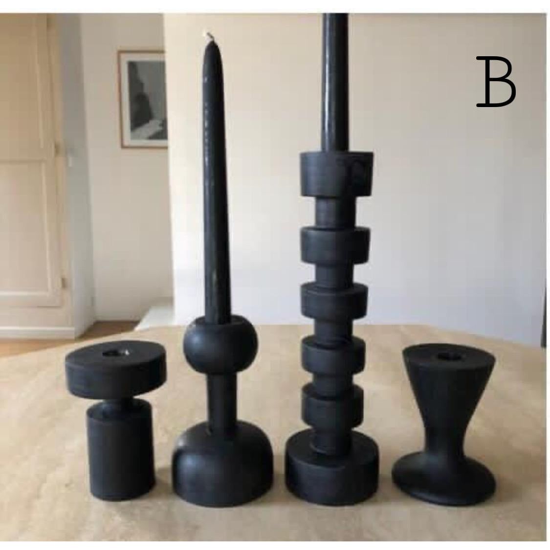 Jameela Candle Holders - Matte Black