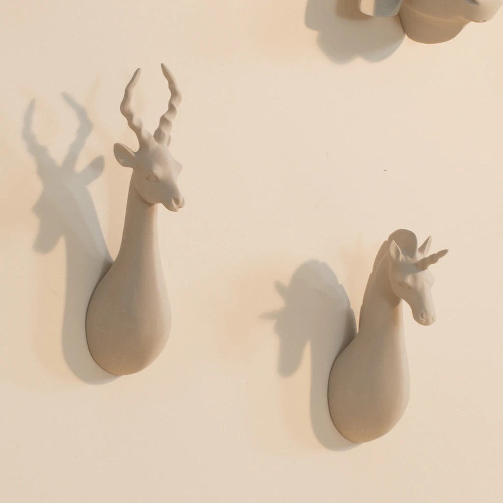 Animal Wall Hooks- Misty White