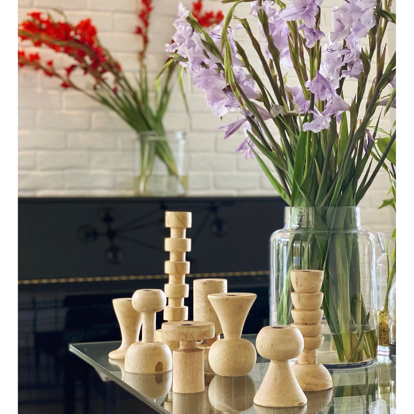 Jameela Candle Holders - Natural